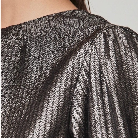 Maje | Draped Lamé Mini Dress - Picture 8 of 16